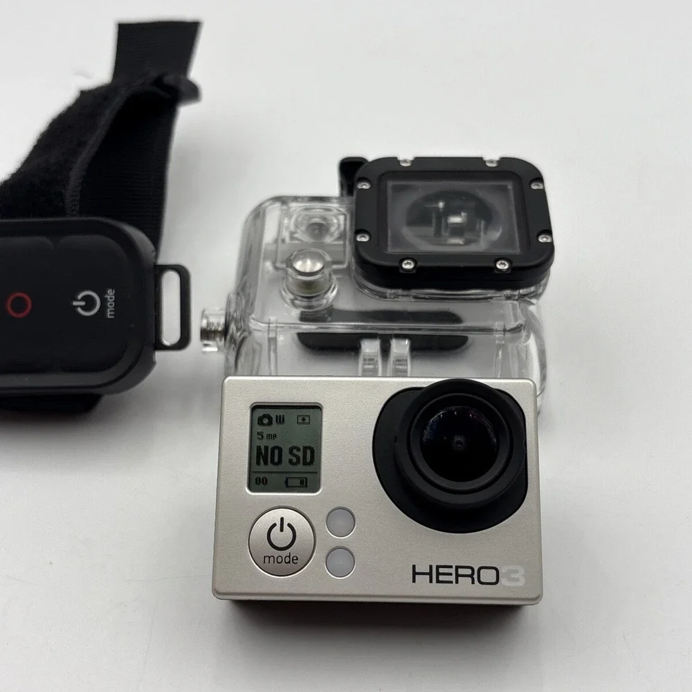 GoPro Hero 3 Silver Camera W/ Extras Remote And Water Case